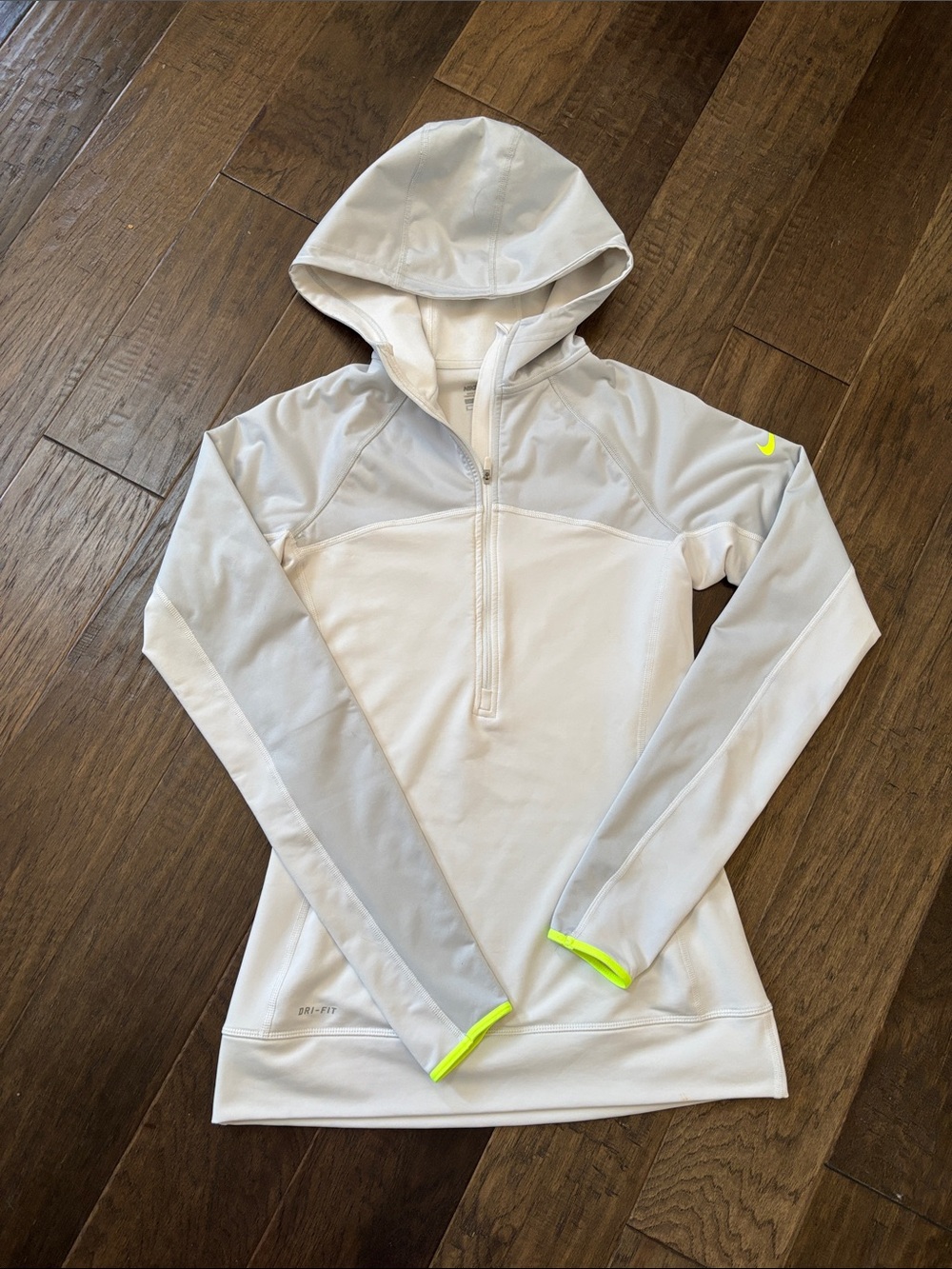 Nike Pro Light Gray/White Performance Hoodie Size Small